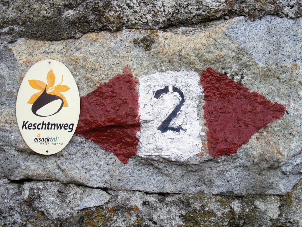 Das Wanderzeichen wird uns vier Tage begleiten