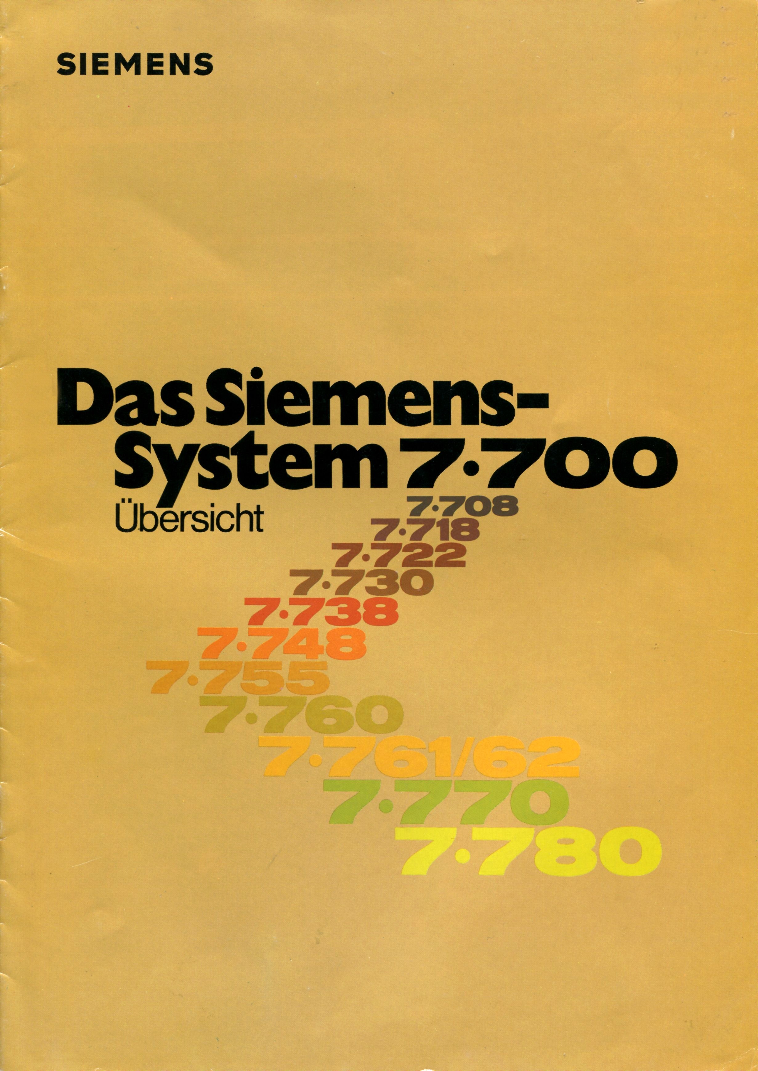 Siemens 7.700 Übersicht