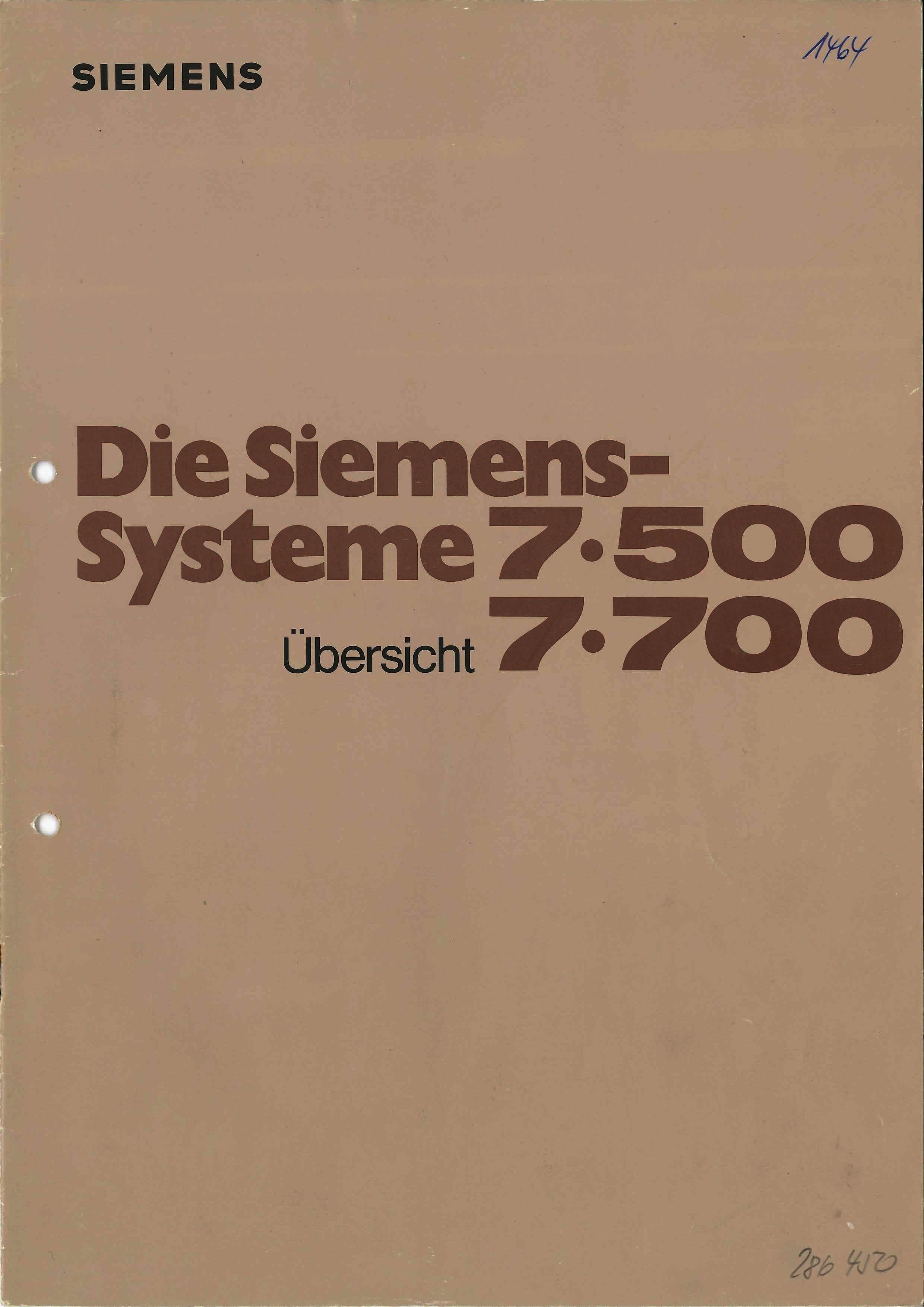 Siemens 7.500 Übersicht
